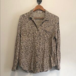 Maurices Leopard Print Button Down Shirt
